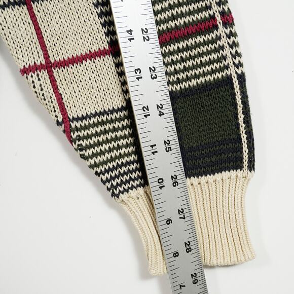 Vintage 80's Woods & Gray Knit Argyle Crewneck Sweater L - Picture 6 of 8